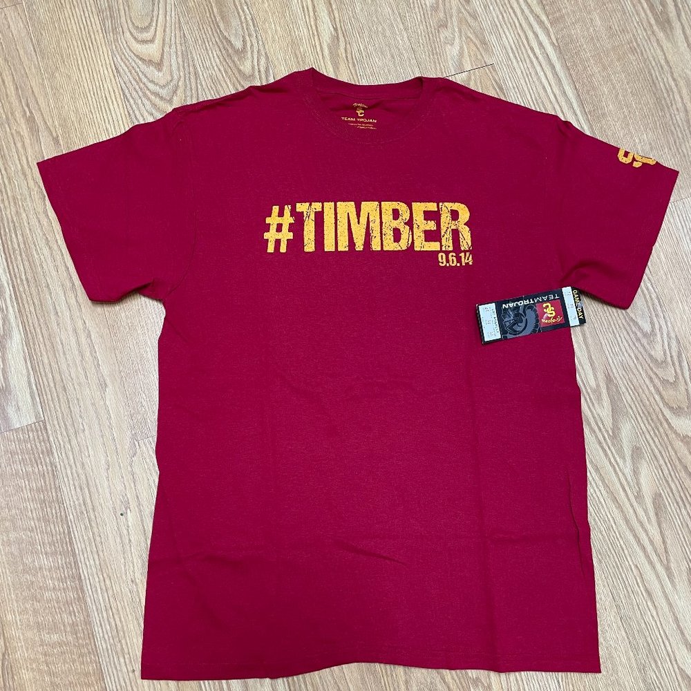 USC Trojan #TIMBER 9.6.14 - Team Trojan Apparel Collegiate - Maroon & Gold Large